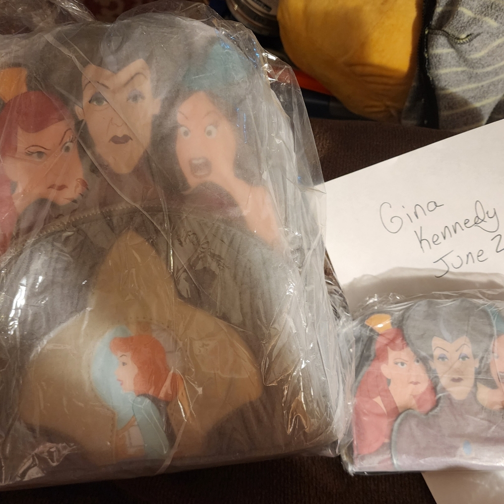 Cinderella and her evil step mother & sisters backpack & wallet